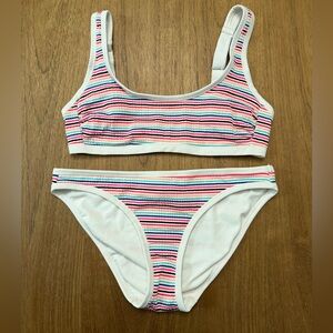 Hula Honey Multicolor Striped Bikini